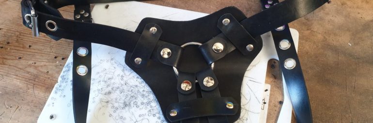 Rubber Strap On Harness